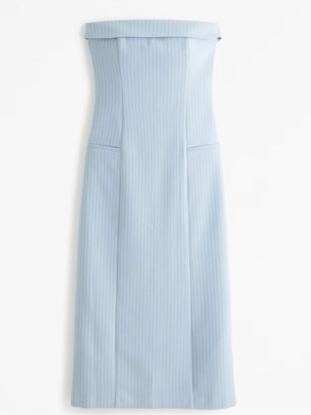 Abercrombie & Fitch Strapless Tailored Midi Dress